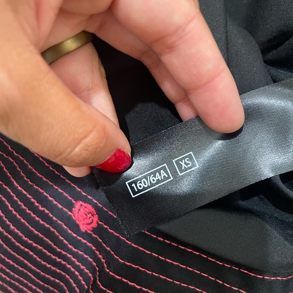 C/MEO Collective Anthropologie Black Pink Floral Rose Embroidered Mini Dress - Picture 9 of 11